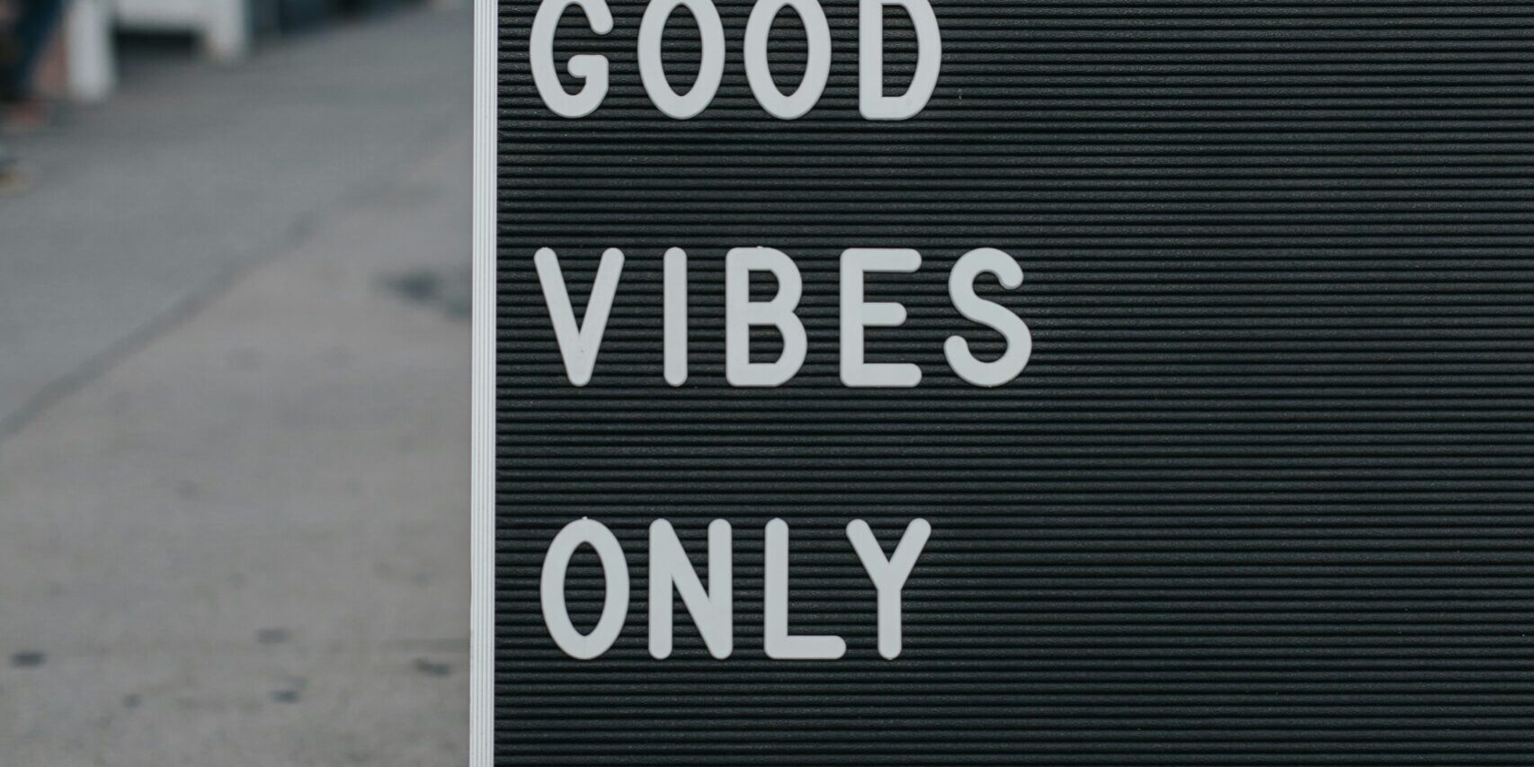 good vibes only text