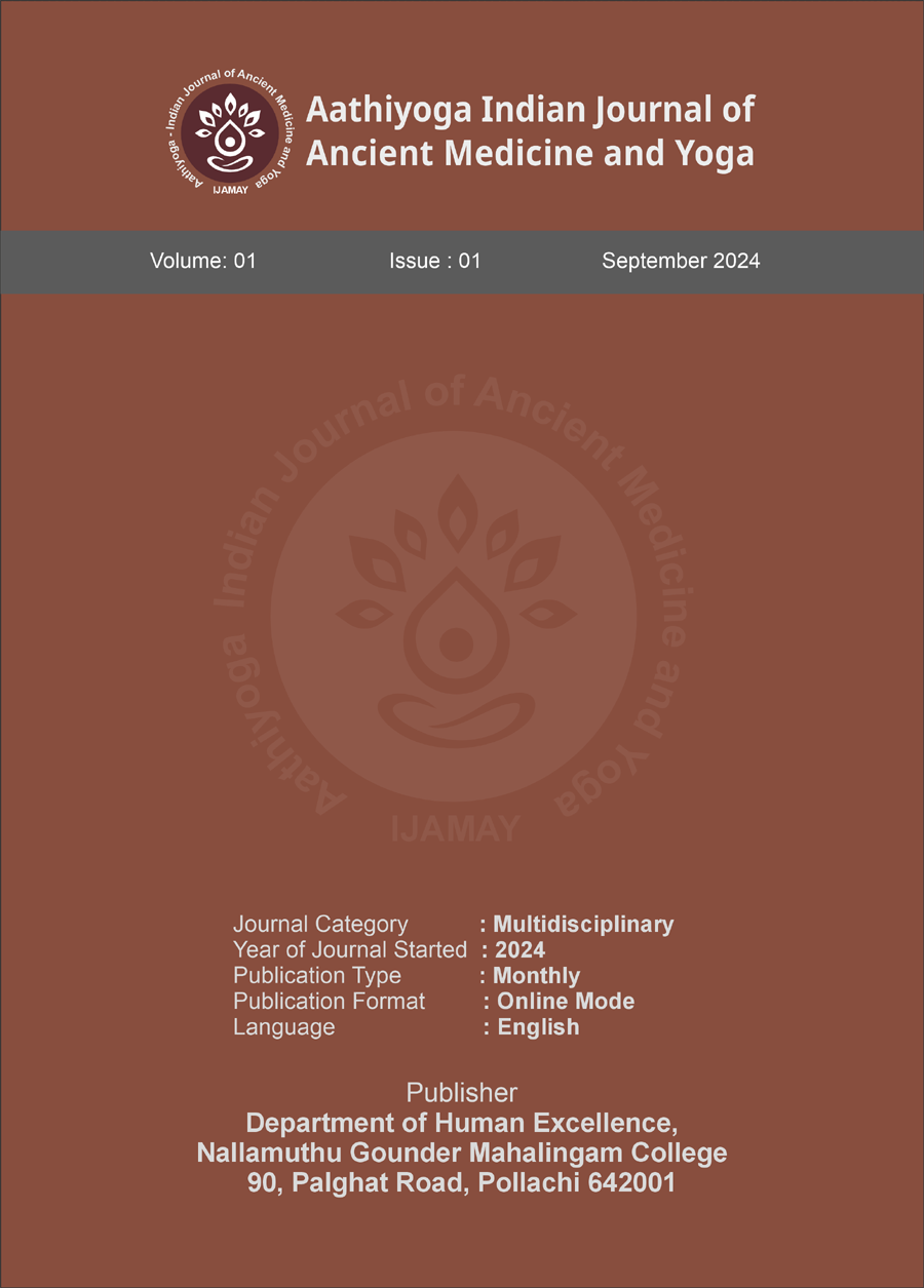 Aathiyoga Indian Journal of Ancient Medicine and Yoga (IJAMAY), ISSN: 3048-9822, is an online multidisciplinary journal